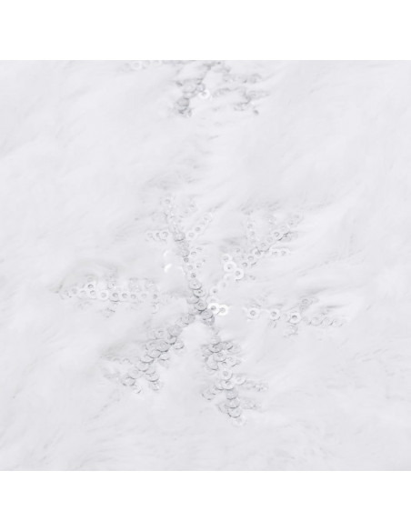 Gonna per Albero di Natale Raffinata Bianca 90 cm in Similpelle