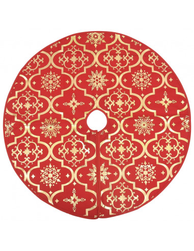 Gonna Albero Natale Raffinata con Calza Rossa Tessuto 122 cm