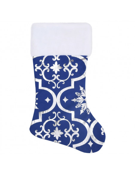 Gonna Albero Natale Raffinata con Calza Blu Tessuto 150 cm
