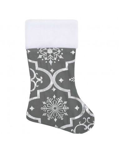 Gonna Albero Natale Raffinata con Calza Grigia in Tessuto 90 cm
