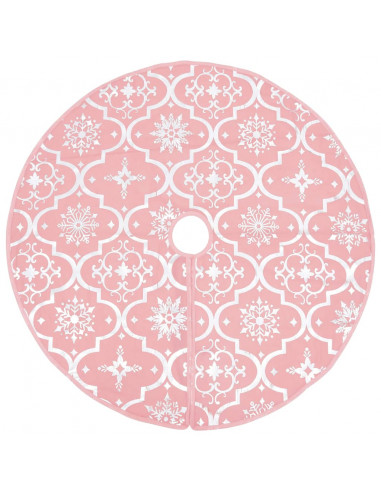 Gonna Albero Natale Raffinata con Calza Rosa Tessuto 150 cm