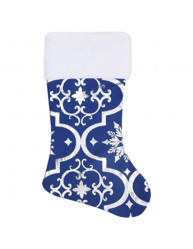 Gonna Albero Natale Raffinata con Calza Blu Tessuto 122 cm