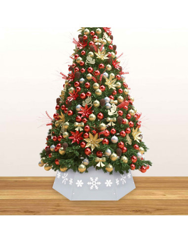 Gonna per Albero di Natale Argento e Bianco Ø68x25 cm