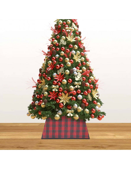 Gonna per Albero di Natale Rossa e Nera 48x48x25 cm