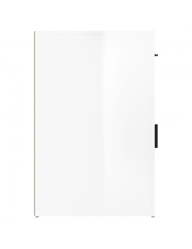 Armadietto Scrivania Bianco Lucido 40x49x75cm Legno Multistrato