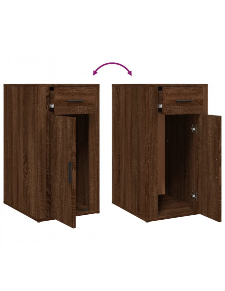 Mobile Scrivania rovere marrone 40x49x75 cm Legno Multistrato