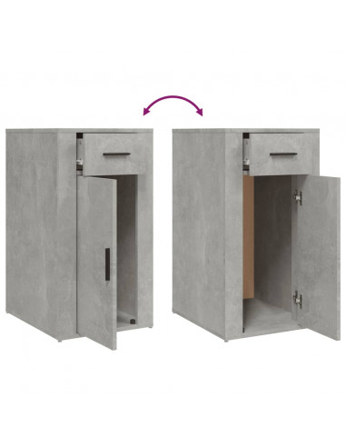 Mobile Scrivania Grigio cemento 40x49x75 cm Legno Multistrato