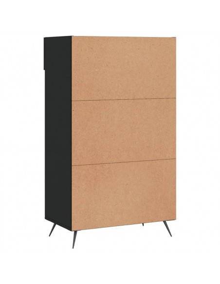 Scarpiera Nera 60x35x105 cm in Legno Multistrato