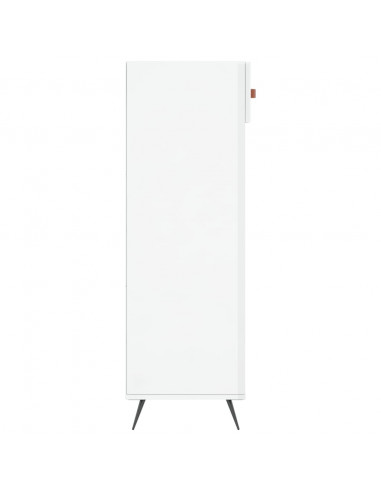 Scarpiera Bianco Lucido 60x35x105 cm in Legno Multistrato