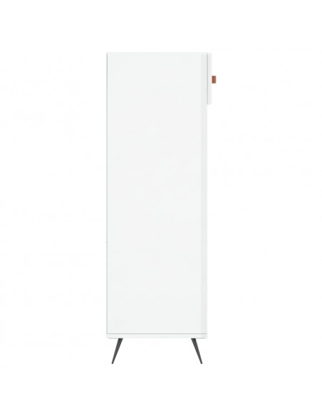 Scarpiera Bianco Lucido 60x35x105 cm in Legno Multistrato