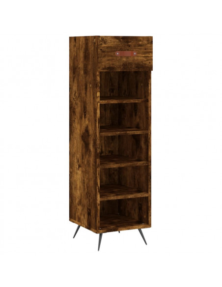 Scarpiera Rovere Fumo 30x35x105 cm in Legno Multistrato