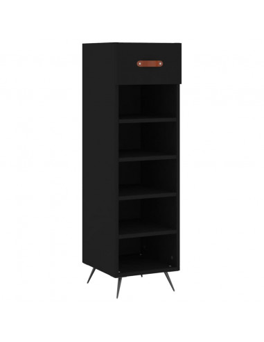 Scarpiera Nera 30x35x105 cm in Legno Multistrato