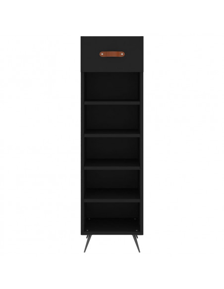 Scarpiera Nera 30x35x105 cm in Legno Multistrato
