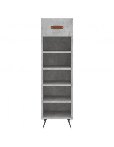 Scarpiera Grigio Cemento 30x35x105 cm in Legno Multistrato