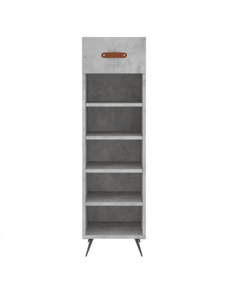 Scarpiera Grigio Cemento 30x35x105 cm in Legno Multistrato
