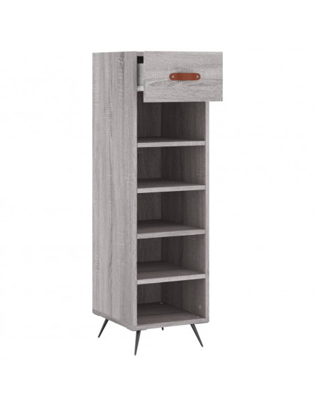 Scarpiera Grigio Sonoma 30x35x105 cm in Legno Multistrato