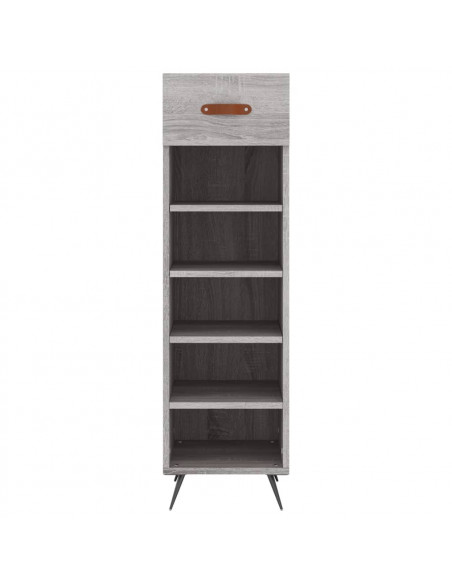 Scarpiera Grigio Sonoma 30x35x105 cm in Legno Multistrato