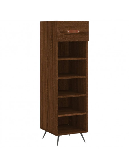 Scarpiera Rovere Marrone 30x35x105 cm in Legno Multistrato