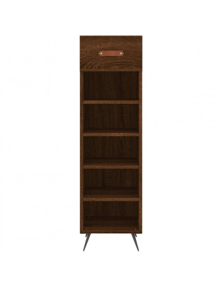 Scarpiera Rovere Marrone 30x35x105 cm in Legno Multistrato