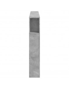 Testiera LED Grigio Cemento 180x18,5x103,5 cm Legno Multistrato 2