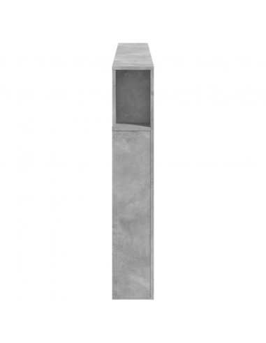 Testiera LED Grigio Cemento 180x18,5x103,5 cm Legno Multistrato