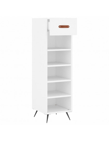 Scarpiera Bianca 30x35x105 cm in Legno Multistrato