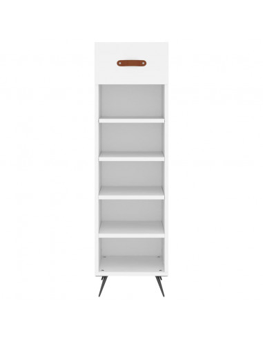 Scarpiera Bianca 30x35x105 cm in Legno Multistrato