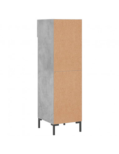 Scarpiera Grigio Cemento 30x35x105 cm in Legno Multistrato