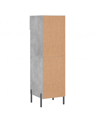 Scarpiera Grigio Cemento 30x35x105 cm in Legno Multistrato