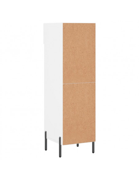 Scarpiera Bianco Lucido 30x35x105 cm in Legno Multistrato