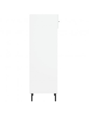 Scarpiera Bianco Lucido 30x35x105 cm in Legno Multistrato