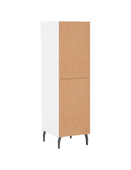 Scarpiera Bianco Lucido 30x35x105 cm in Legno Multistrato