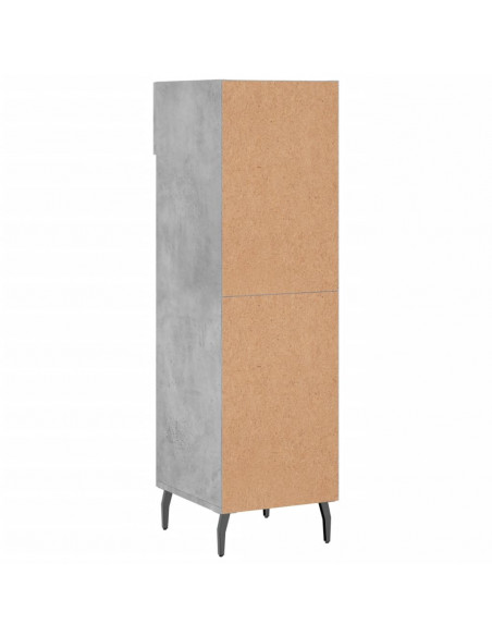 Scarpiera Grigio Cemento 30x35x105 cm in Legno Multistrato