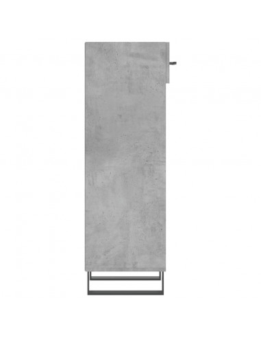 Scarpiera Grigio Cemento 30x35x105 cm in Legno Multistrato