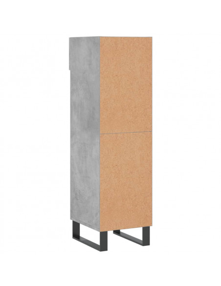Scarpiera Grigio Cemento 30x35x105 cm in Legno Multistrato