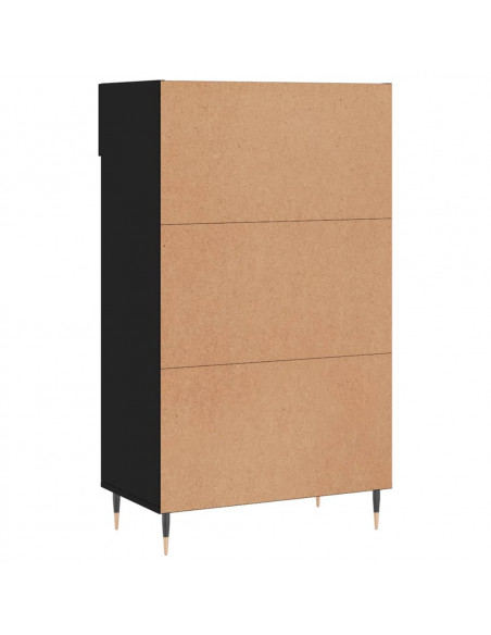Scarpiera Nera 60x35x105 cm in Legno Multistrato