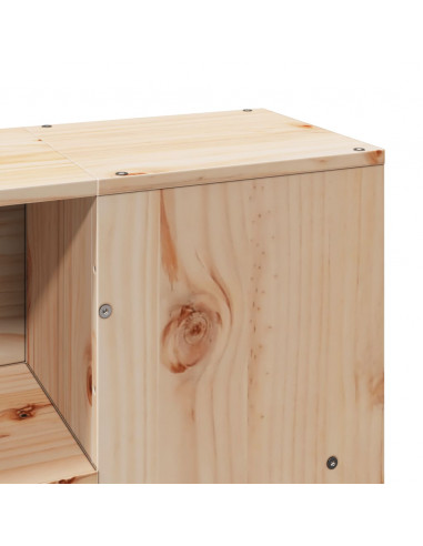 Letto Libreria senza Materasso 160x200 cm in Legno di Pino