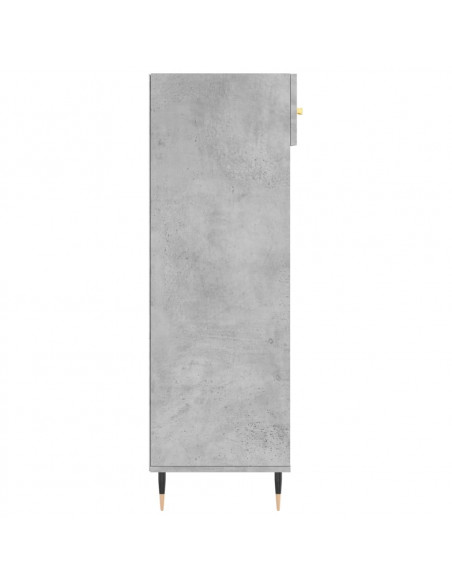Scarpiera Grigio Cemento 60x35x105 cm in Legno Multistrato