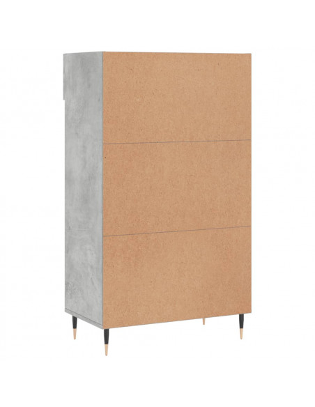 Scarpiera Grigio Cemento 60x35x105 cm in Legno Multistrato