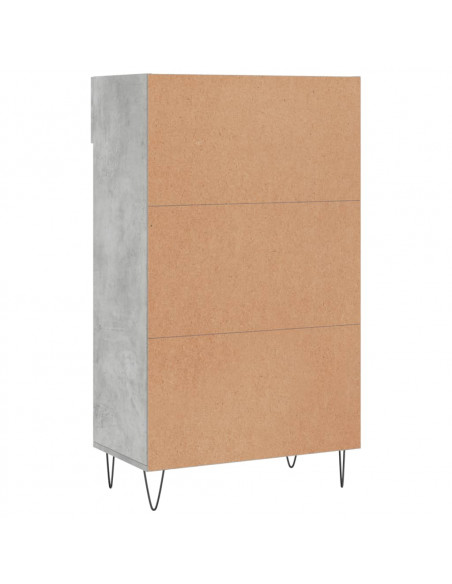 Scarpiera Grigio Cemento 60x35x105 cm in Legno Multistrato