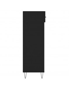 Scarpiera Nera 60x35x105 cm in Legno Multistrato 2