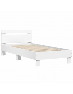 Giroletto con Testiera Bianco 75x190 cm in Legno Multistrato 2