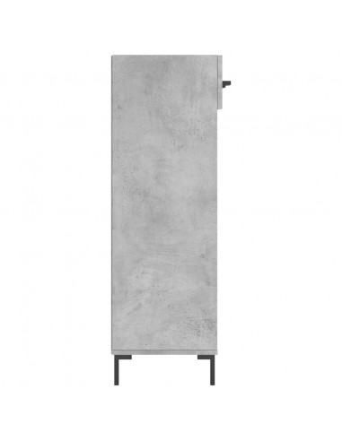 Scarpiera Grigio Cemento 60x35x105 cm in Legno Multistrato