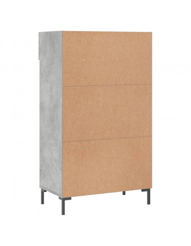 Scarpiera Grigio Cemento 60x35x105 cm in Legno Multistrato