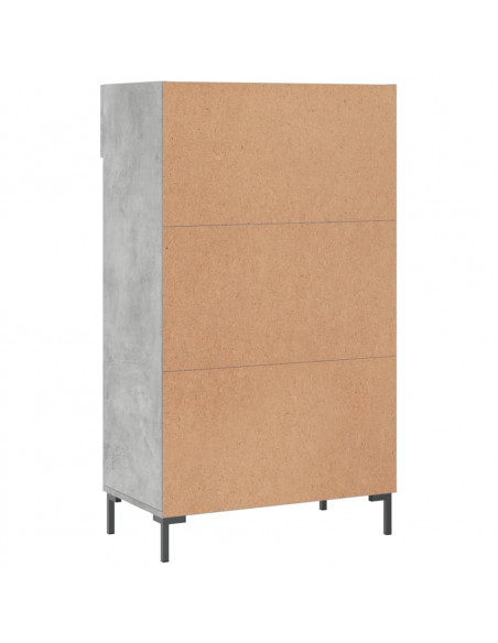 Scarpiera Grigio Cemento 60x35x105 cm in Legno Multistrato