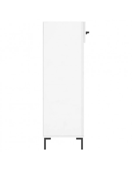 Scarpiera Bianco Lucido 60x35x105 cm in Legno Multistrato
