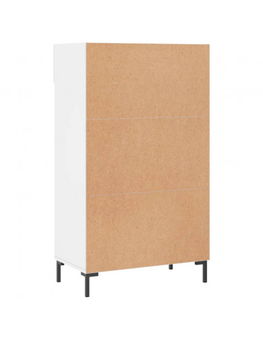 Scarpiera Bianco Lucido 60x35x105 cm in Legno Multistrato