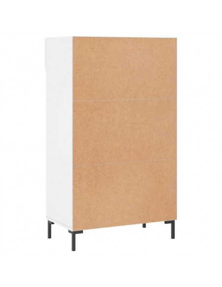 Scarpiera Bianco Lucido 60x35x105 cm in Legno Multistrato