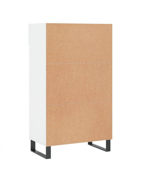 Scarpiera Bianco Lucido 60x35x105 cm in Legno Multistrato