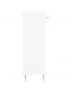 Scarpiera Bianco Lucido 30x35x105 cm in Legno Multistrato 2